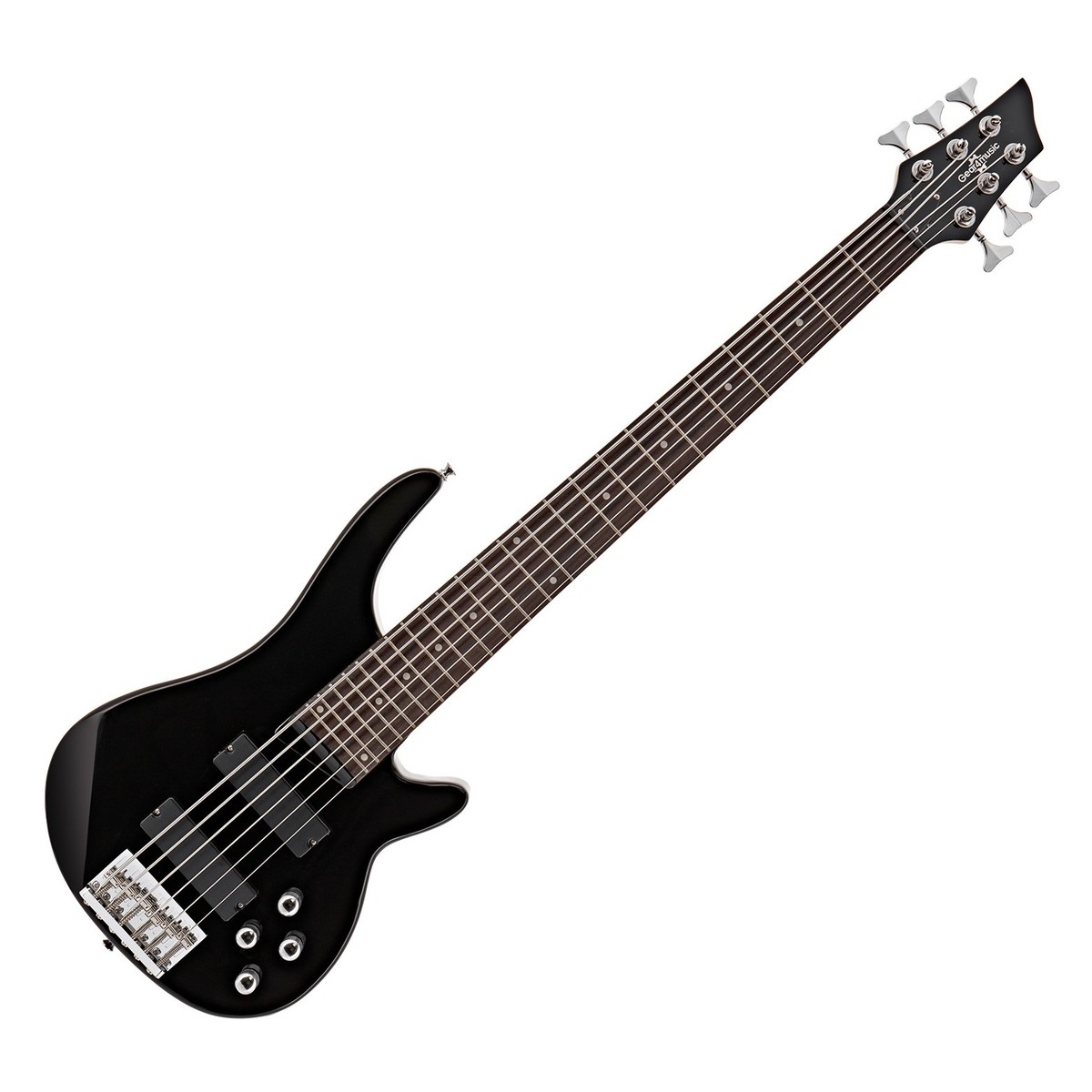 Chicago 6 String Bass Guitar Black