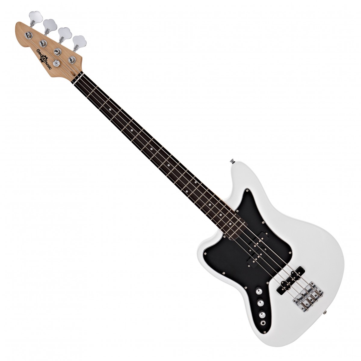 Seattle Left Handed Bass Guitar White