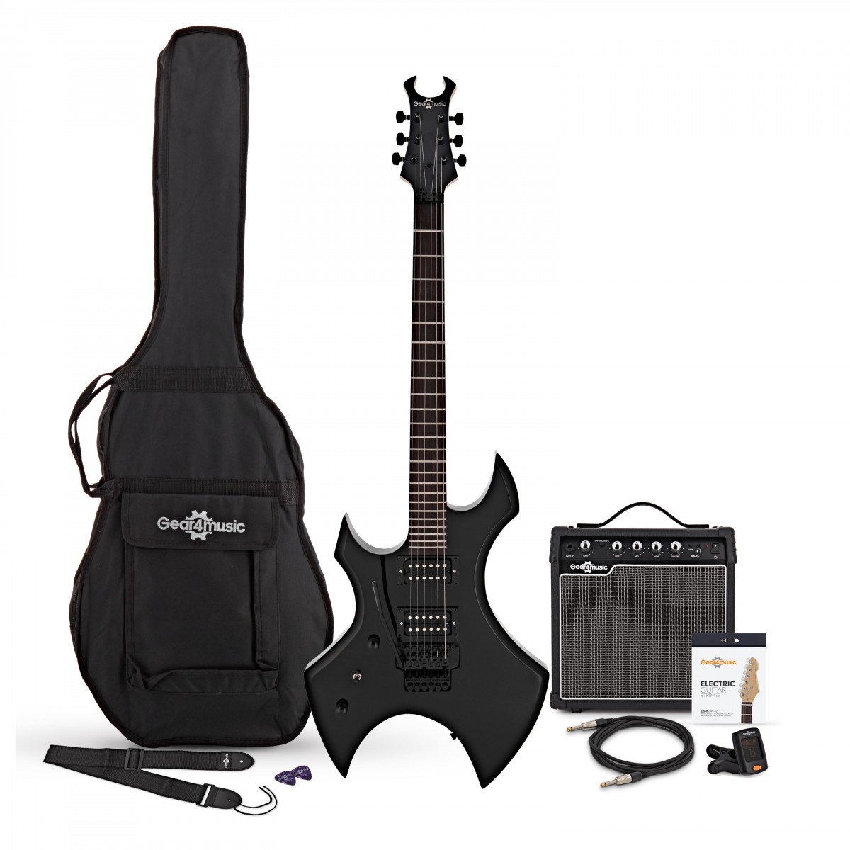 Harlem X Left Handed Electric Guitar + 15W Amp Pack Black