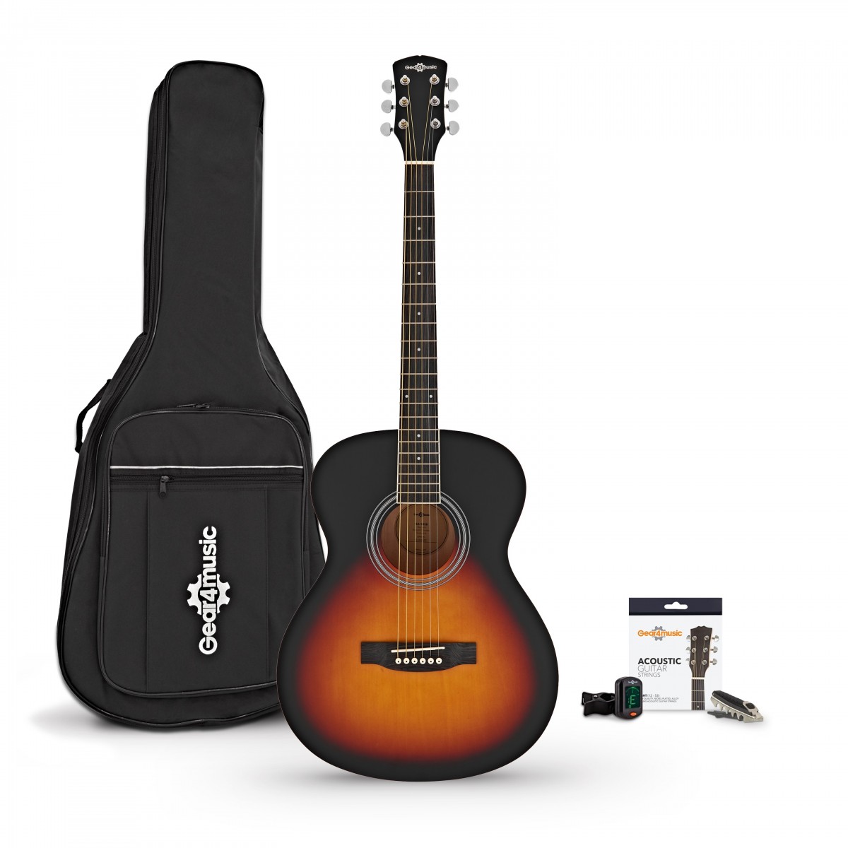 Student Electro Acoustic Guitar Accessory Pack Sunburst