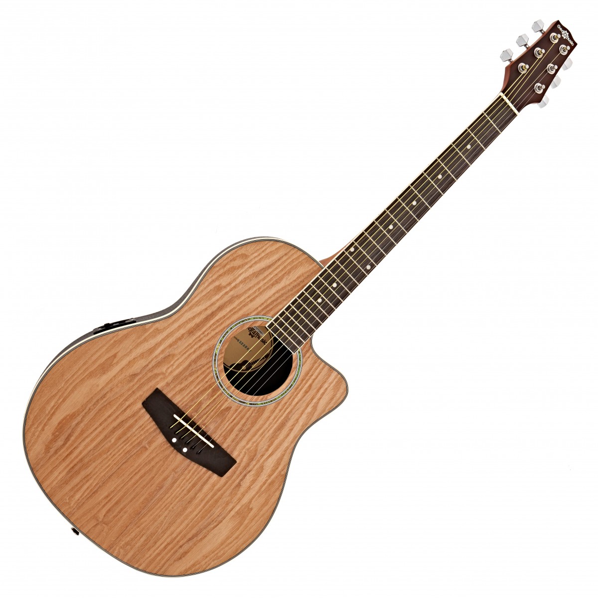 Deluxe Roundback Electro Acoustic Guitar Natural
