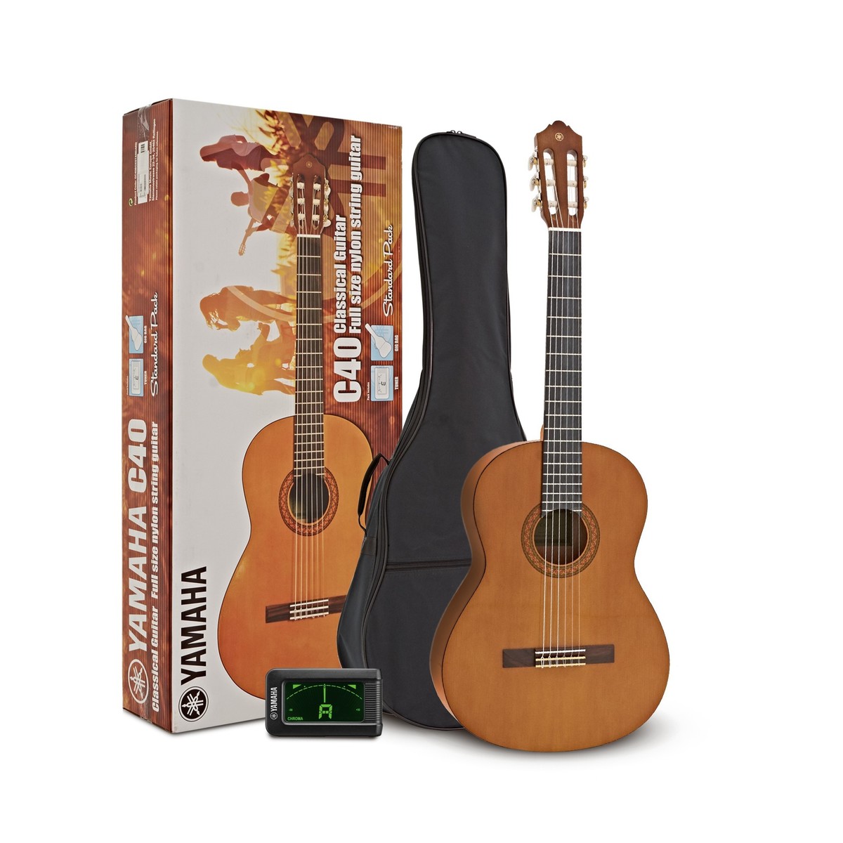 Yamaha C40II Classical Guitar Standard Pack Natural
