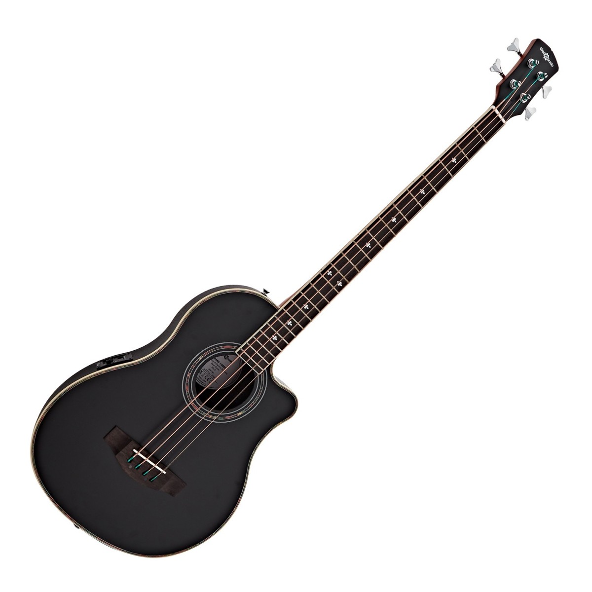 Roundback Electro Acoustic Bass Guitar Black