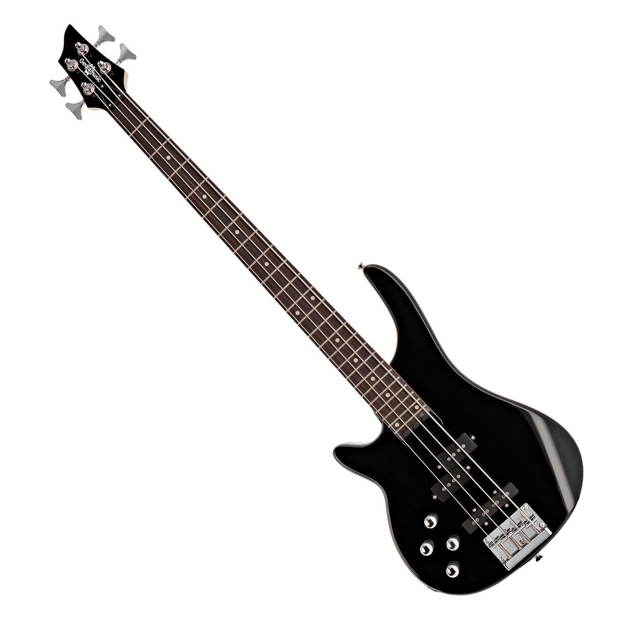 Chicago Left Handed Bass Guitar Black