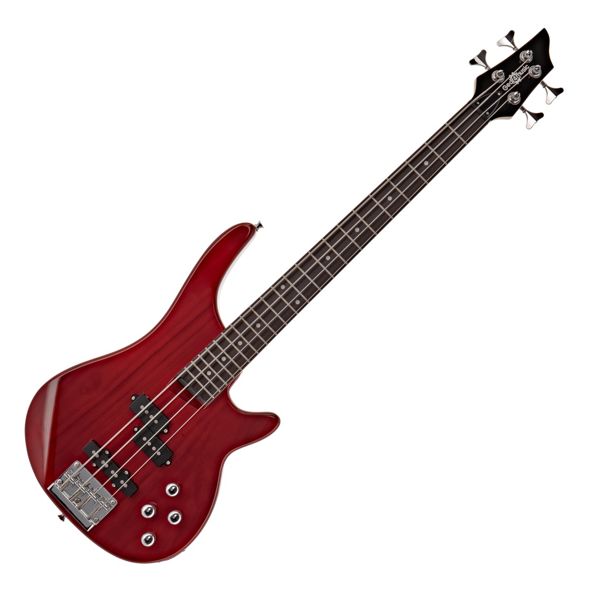 3/4 Chicago Bass Guitar Trans Red