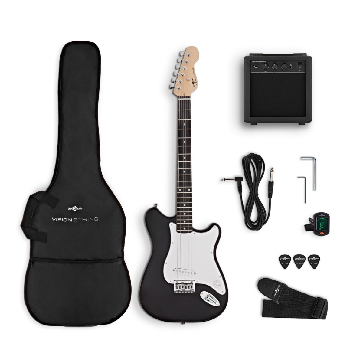 VISIONSTRING Electric Guitar Pack Black
