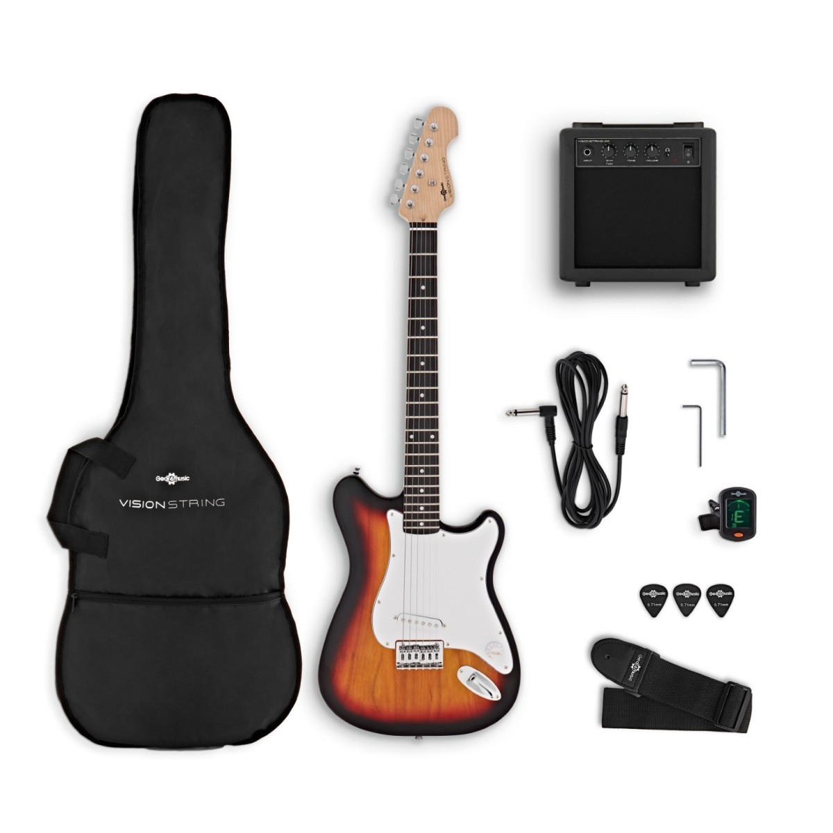VISIONSTRING Electric Guitar Pack Sunburst