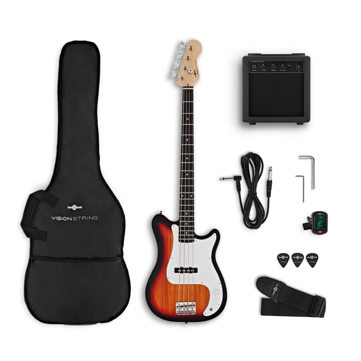 VISIONSTRING Bass Guitar Pack Sunburst