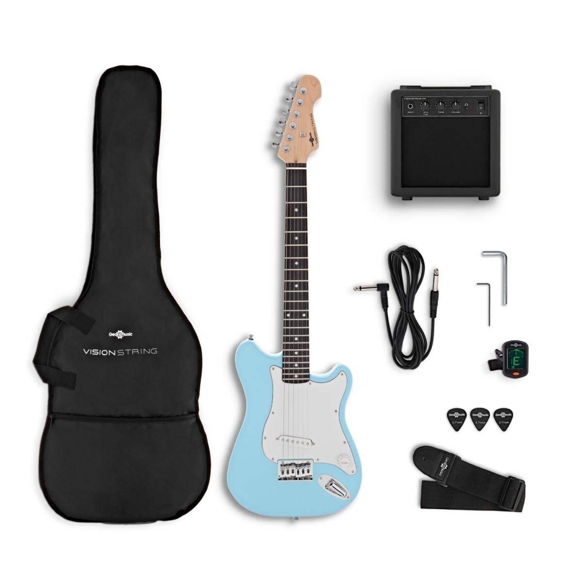 VISIONSTRING 3/4 Electric Guitar Pack Blue