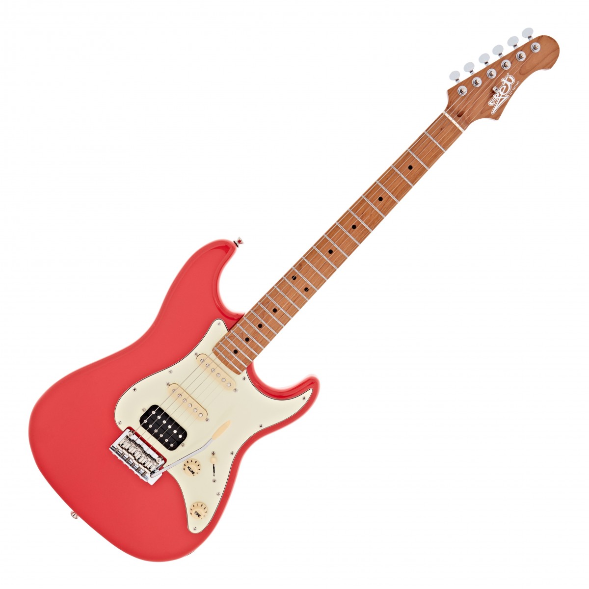 JET Guitars JS-400 HSS Roasted Maple Red