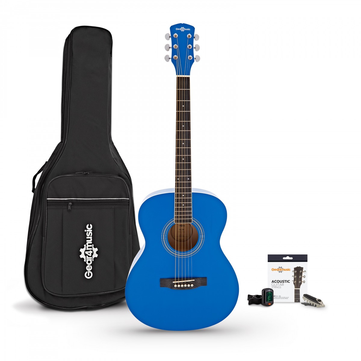 Student Acoustic Guitar Accessory Pack Blue