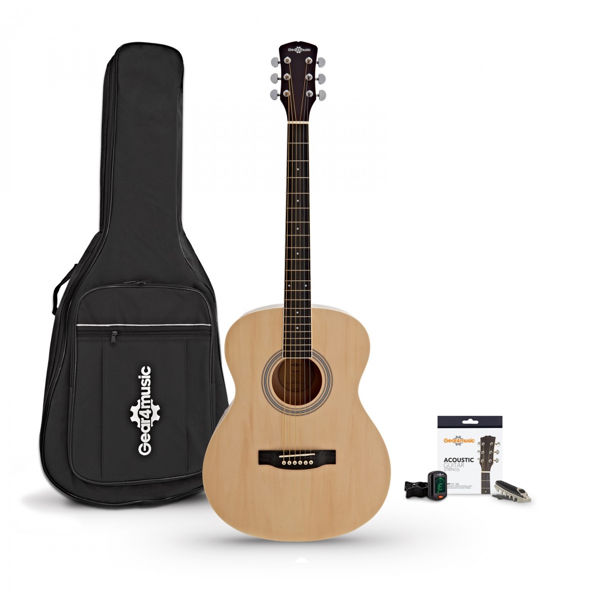 Student Acoustic Guitar Accessory Pack Natural