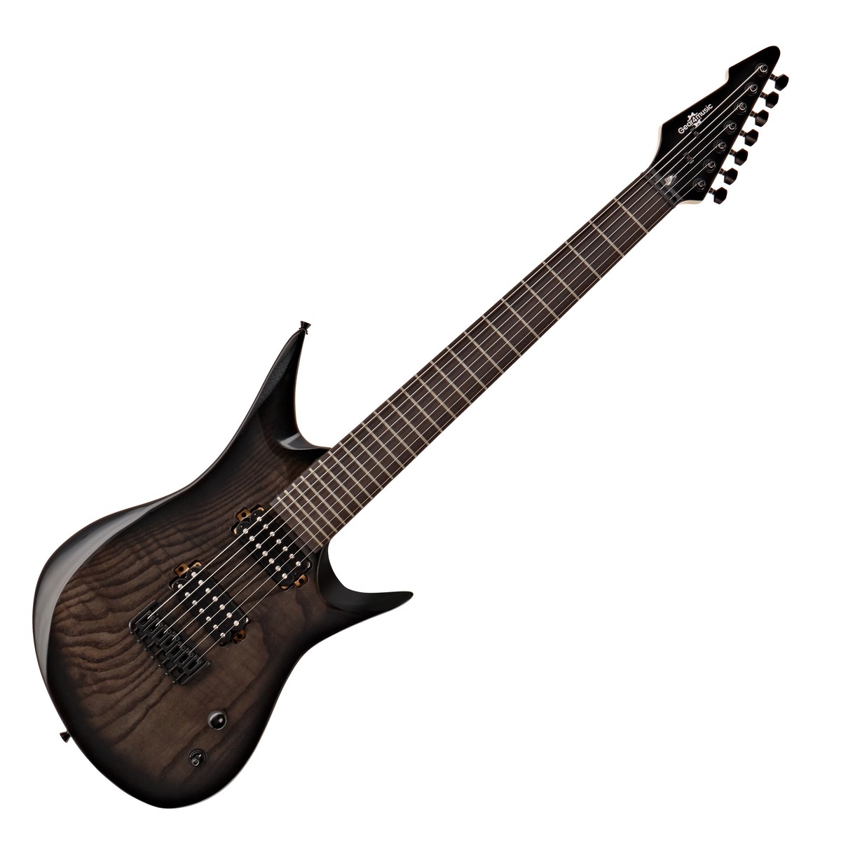 Harlem 7-String Electric Guitar Trans Black