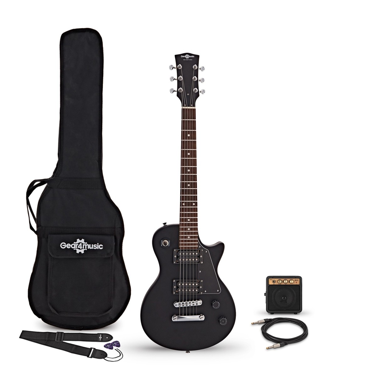 3/4 New Jersey Electric Guitar Black Mini Guitar Amp Pack