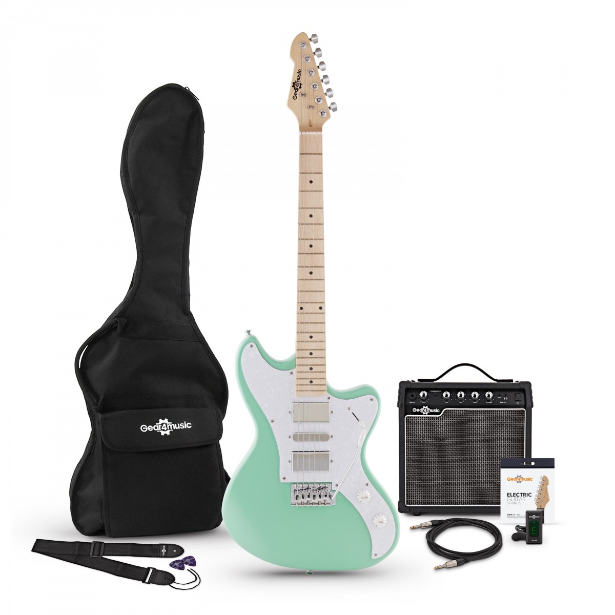 Seattle Electric Guitar + Amp Pack Seafoam Green