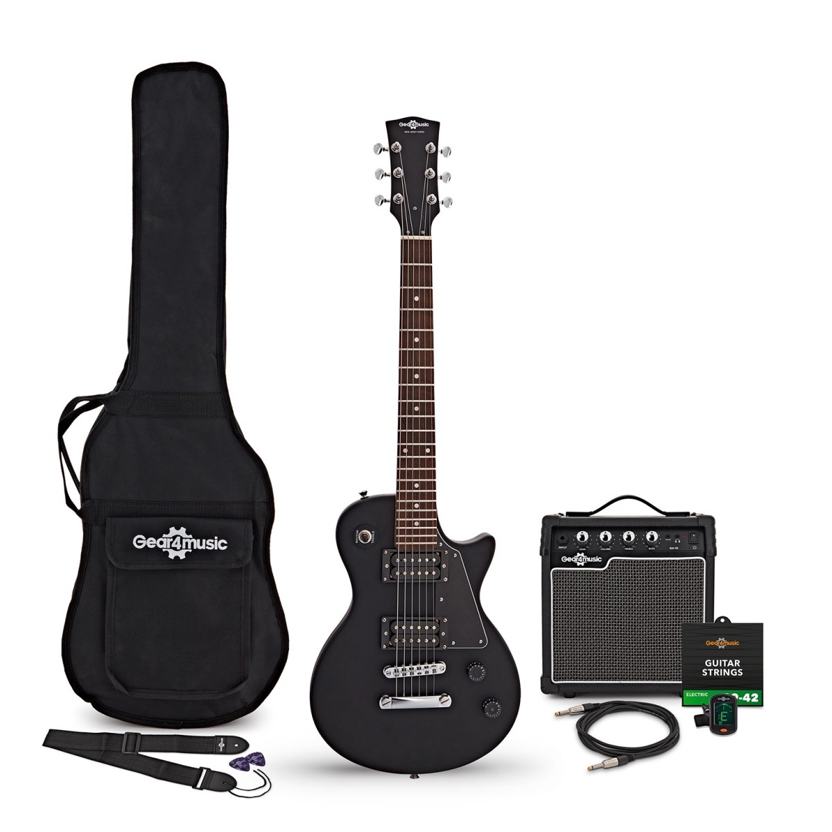 3/4 New Jersey Electric Guitar Black 10W Guitar Amp Accessory Pack