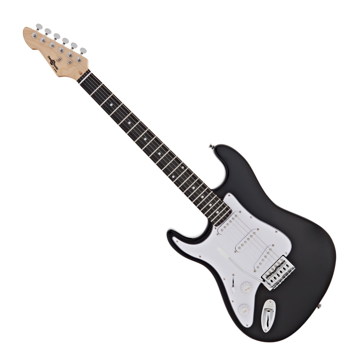LA Left Handed Electric Guitar Black