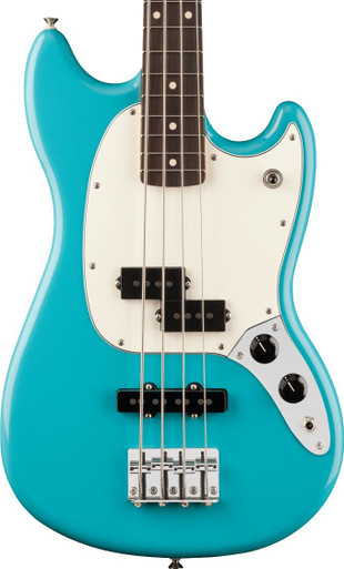 Fender Player II Mustang Bass Guitar PJ Rosewood Fingerboard Aquatone Blue