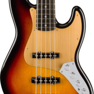 Fender American Ultra II Jazz Bass Guitar V in Ultraburst Ebony Fingerboard