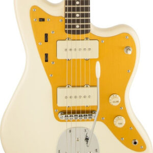 Squier J Mascis Signature Jazzmaster Electric Guitar in Vintage White with Gold Anodized Pickguard
