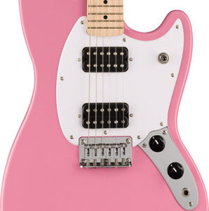 Squier Sonic Mustang HH Electric Guitar in Flash Pink