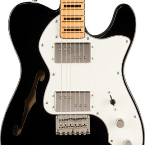 Squier Limited Edition Classic Vibe '70s Telecaster Thinline Semi Hollow Electric Guitar in Black