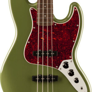 Squier Classic Vibe '60s Jazz Bass Guitar in Olive with Matching Headstock