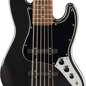 Squier Affinity Series Jazz Bass Guitar VI in Black Metallic