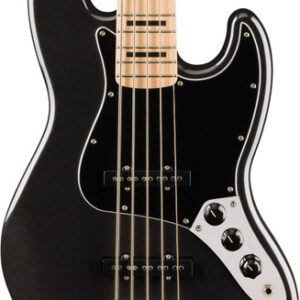 Squier Affinity Series Active Jazz Bass Guitar V in Black Metallic