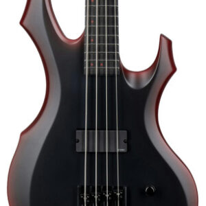 ESP LTD FL-4 Bass Guitar in Black Red Burst Satin