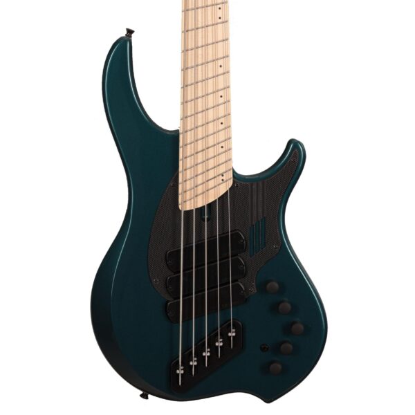 Dingwall NG-3 5-String Electric Bass Guitar in Gloss Black and Forest Green with Maple Fingerboard (54952)