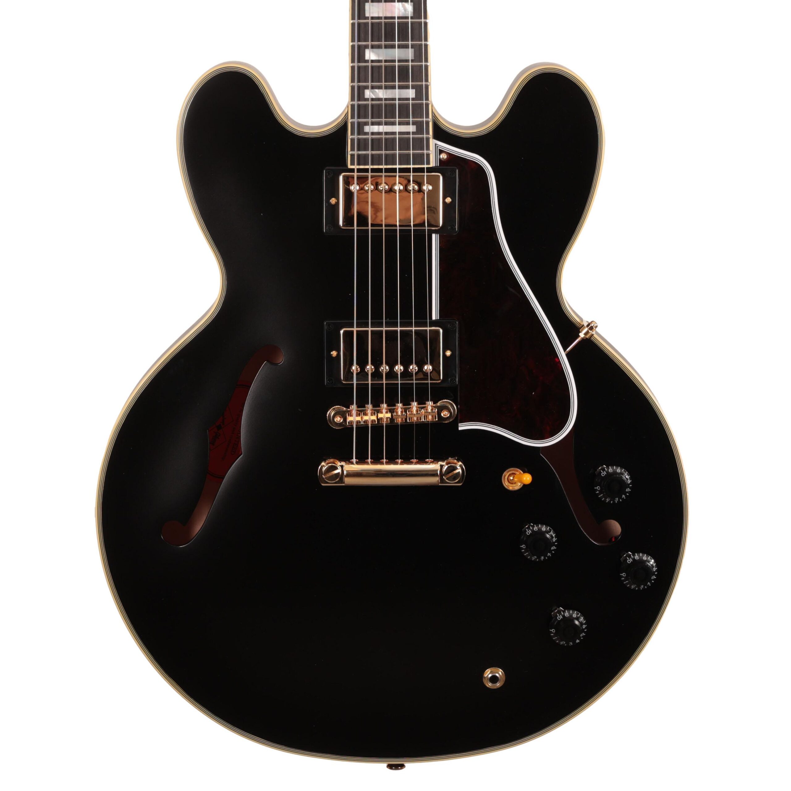 Epiphone Inspired By Gibson Custom 1959 ES-355 Semi-Hollow Electric Guitar in Ebony with Gold Hardware (55162)