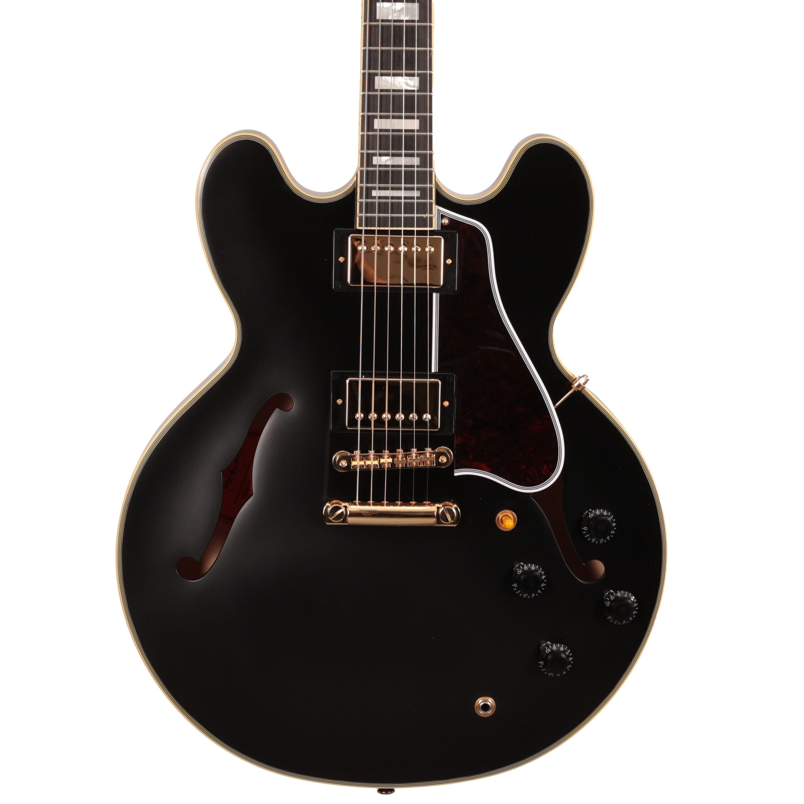 Epiphone Inspired By Gibson Custom 1959 ES-355 Semi-Hollow Electric Guitar in Ebony with Gold Hardware (55163)
