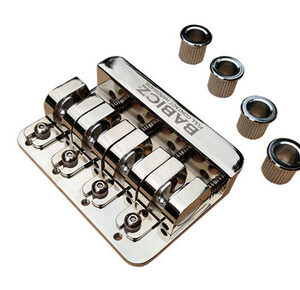 Babicz FCH4 AM 4-String Bass Guitar String-Thru Bridge in Chrome