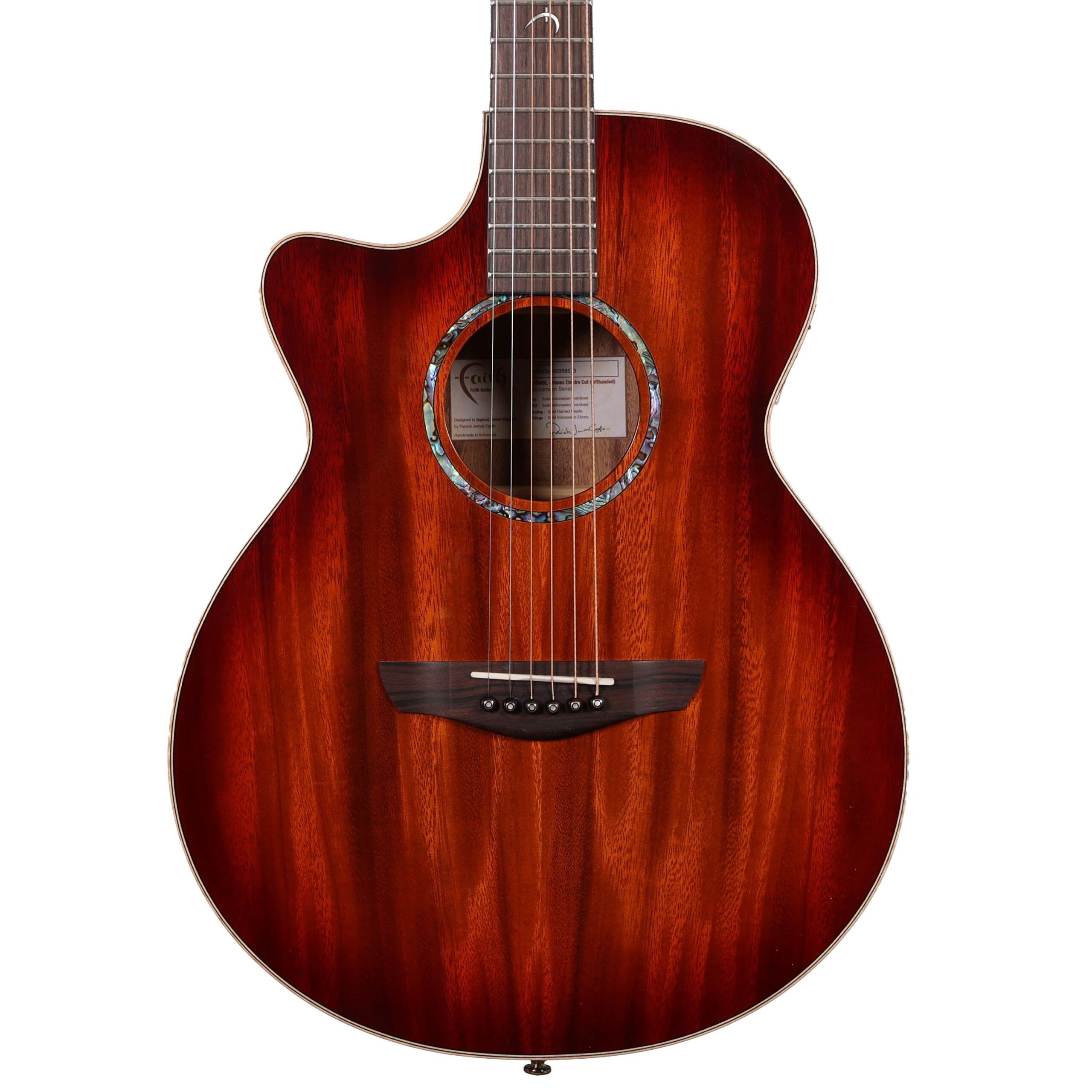 Faith Left Handed Trembesi Series Venus Blood Moon Electro Acoustic Guitar in Natural (57007)