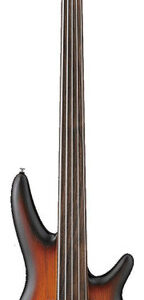 Ibanez SRF705 5-String Fretless Bass Guitar in Brown Burst Flat