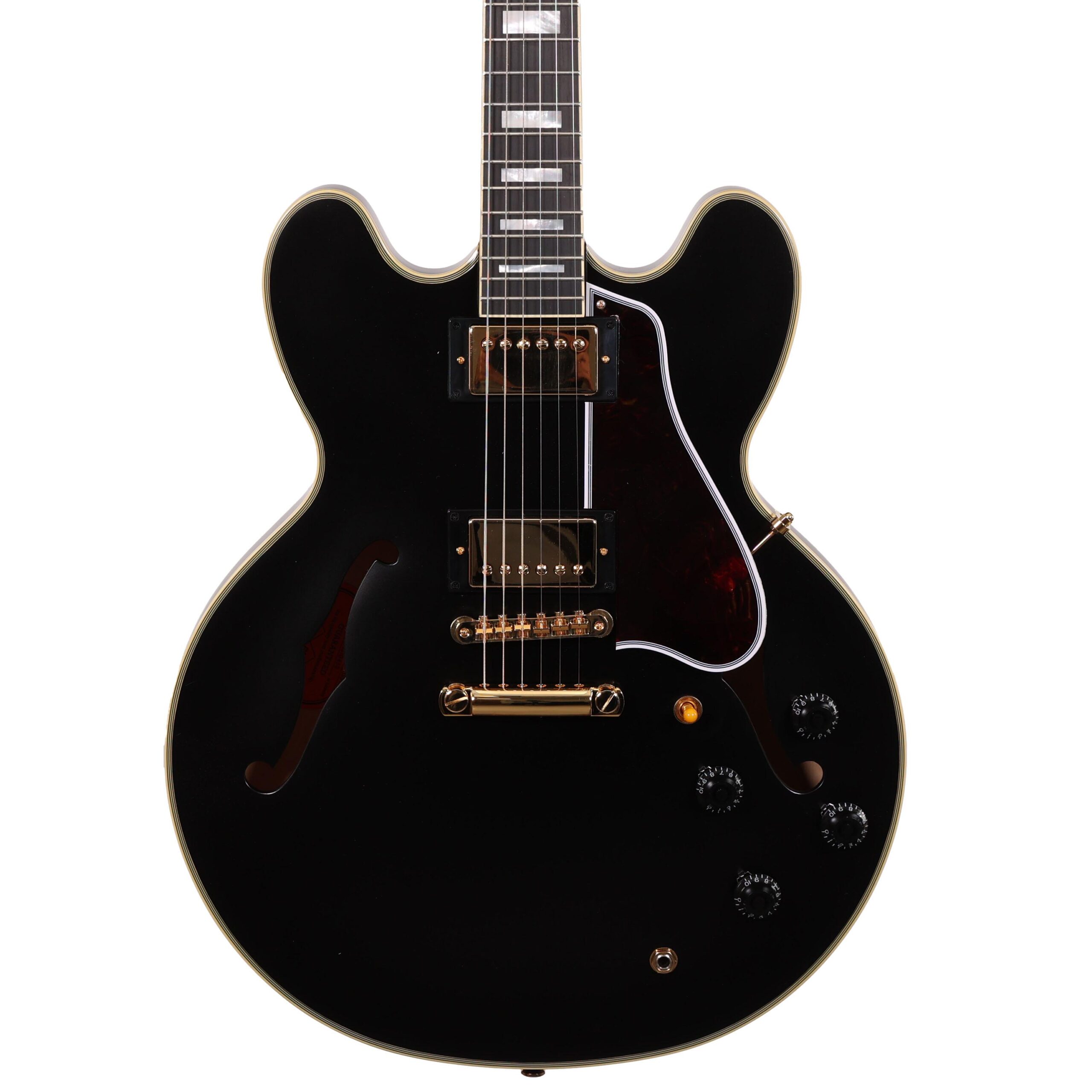 Epiphone Inspired By Gibson Custom 1959 ES-355 Semi-Hollow Electric Guitar in Ebony with Gold Hardware (59081)