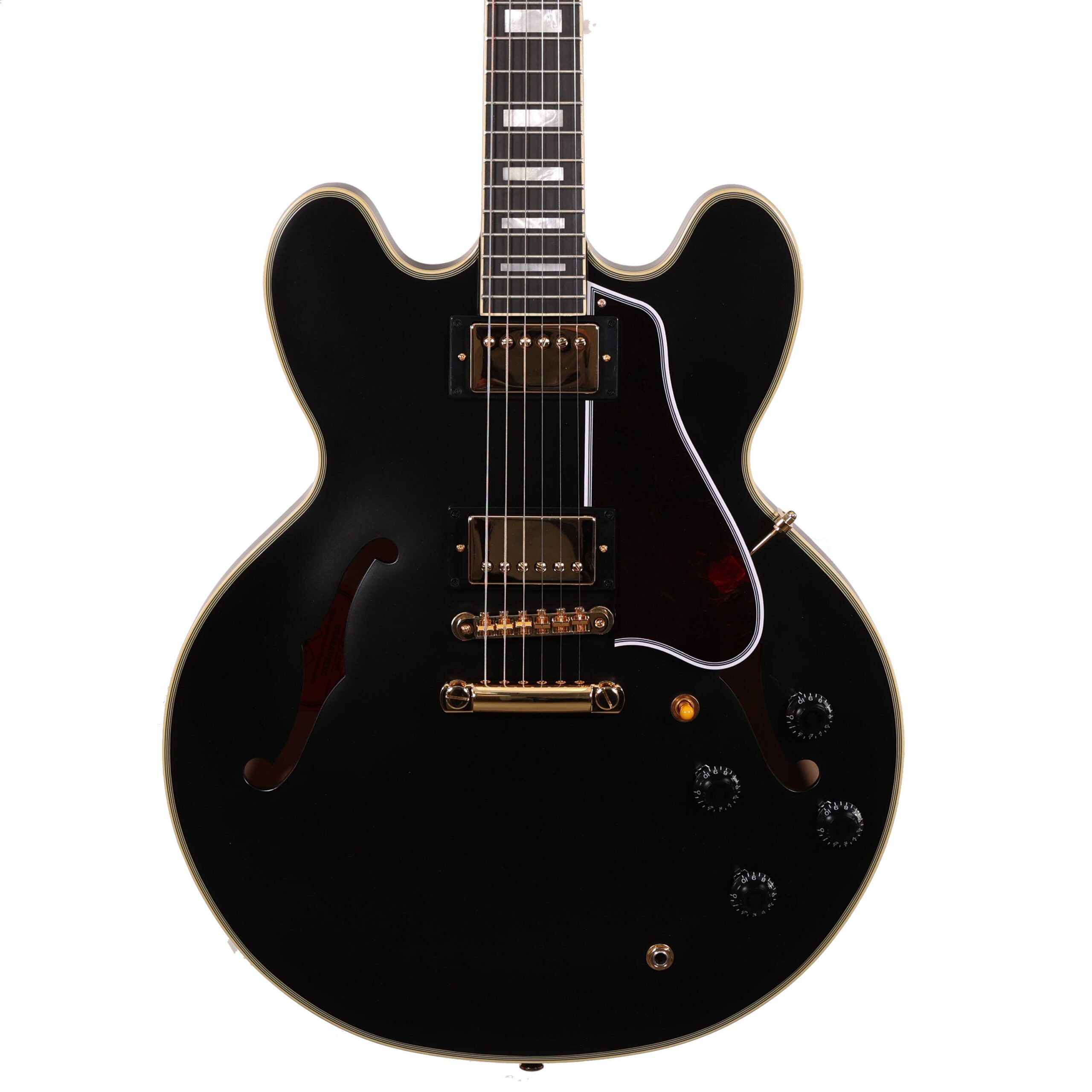 Epiphone Inspired By Gibson Custom 1959 ES-355 Semi-Hollow Electric Guitar in Ebony with Gold Hardware (59082)