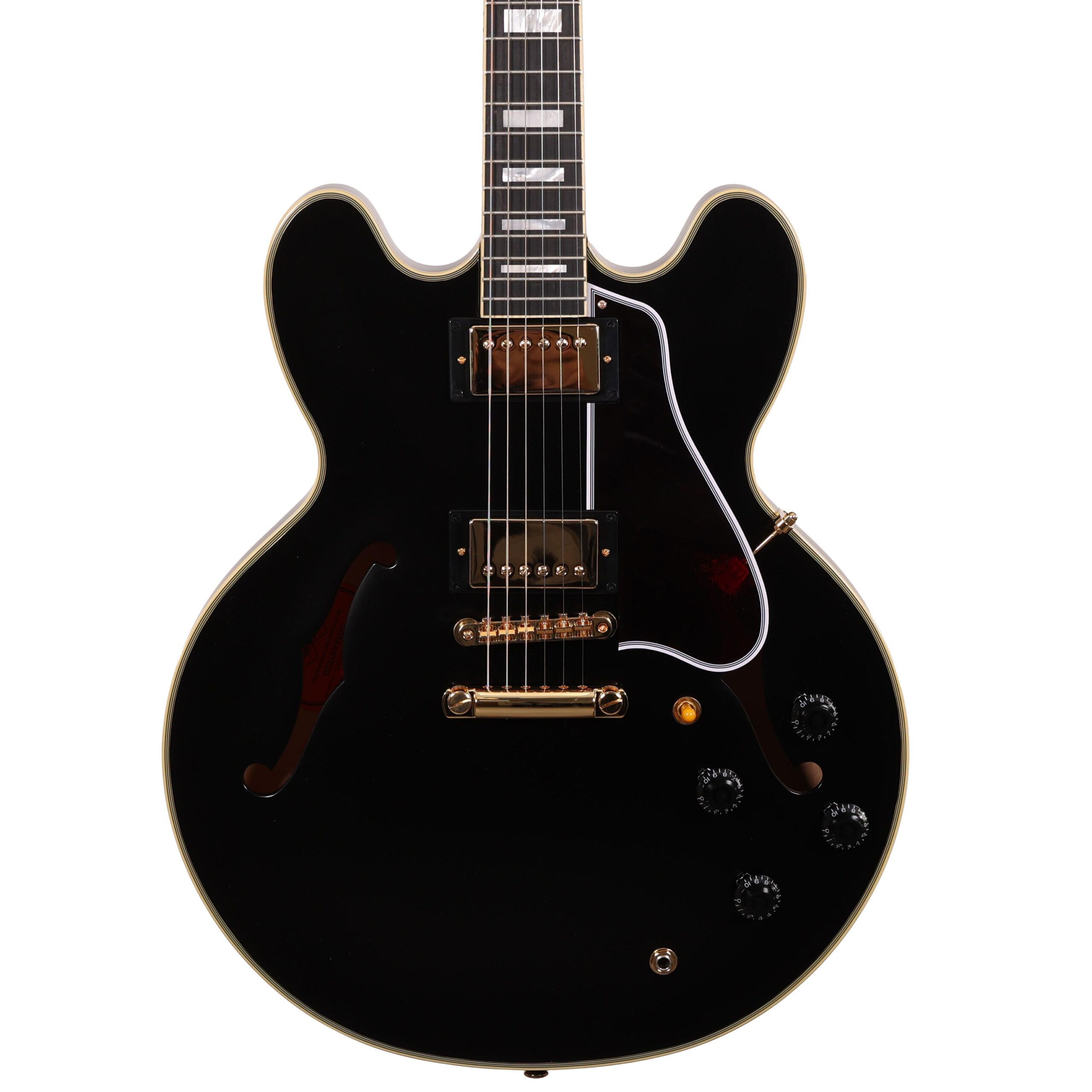 Epiphone Inspired By Gibson Custom 1959 ES-355 Semi-Hollow Electric Guitar in Ebony with Gold Hardware (59083)