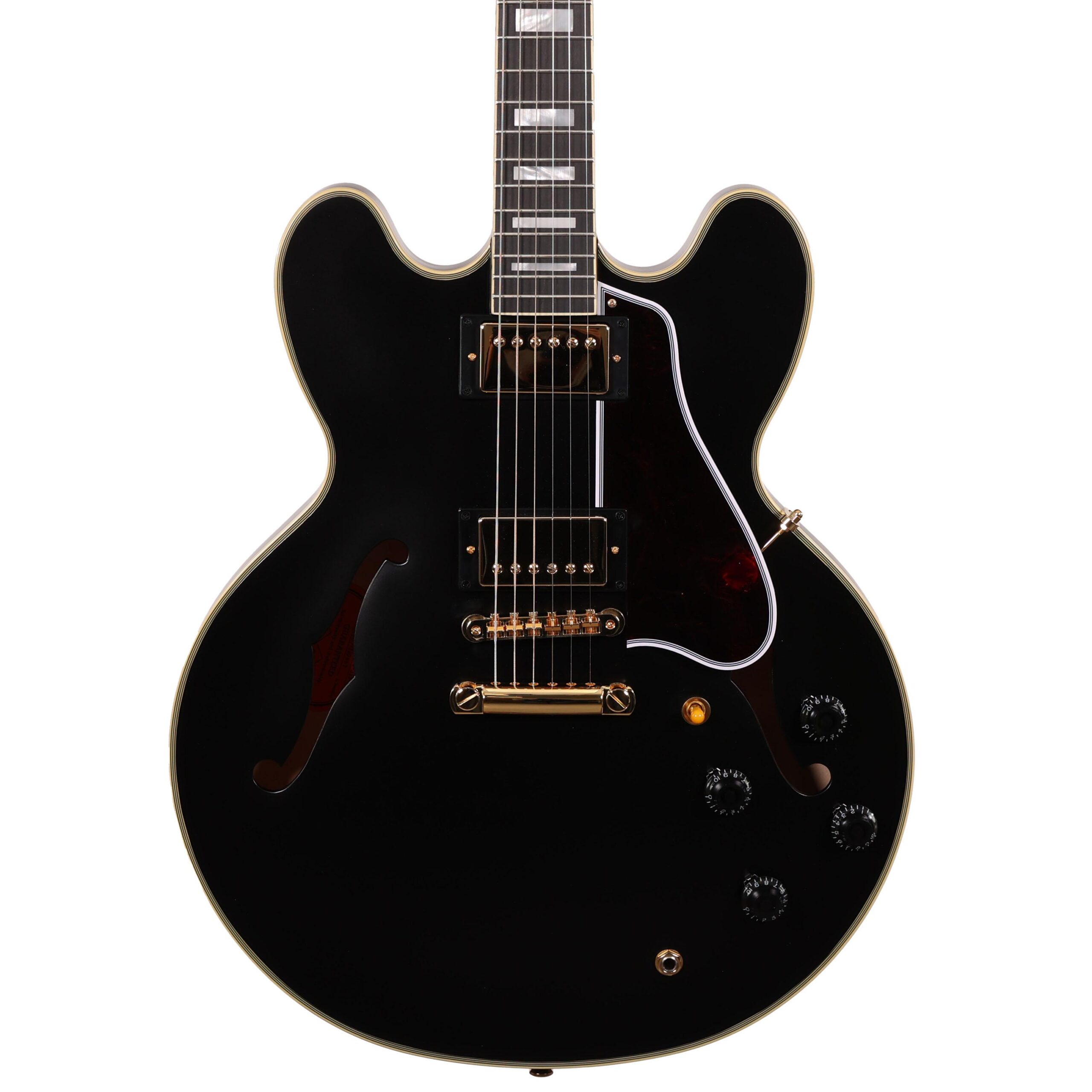 Epiphone Inspired By Gibson Custom 1959 ES-355 Semi-Hollow Electric Guitar in Ebony with Gold Hardware (59084)