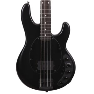 Music Man Dark Ray Bass Guitar in Stealth Black (60227)
