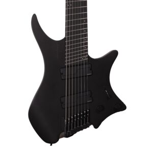 Strandberg Boden Metal NX 8 Electric Guitar in Black Granite, Roasted Maple Neck (60702)