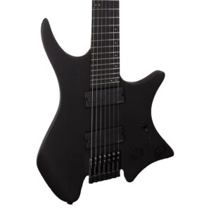 Strandberg Boden Metal NX 7 Electric Guitar in Black Granite, Roasted Maple Neck (60704)