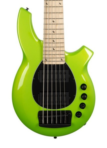 Music Man Bongo 6 HH 6-String Bass Guitar in Mantis Green