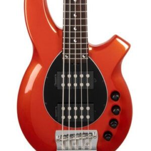Music Man Bongo 5 HH 5-String Bass Guitar in Blood Orange