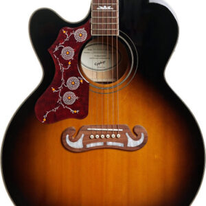 Epiphone Studio EJ-200SCE Electric Guitar In Vintage Sunburst, Left Handed