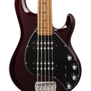 Music Man StingRay Special 5HH Bass Guitar in Translucent Oxblood, Roasted Maple Fretboard
