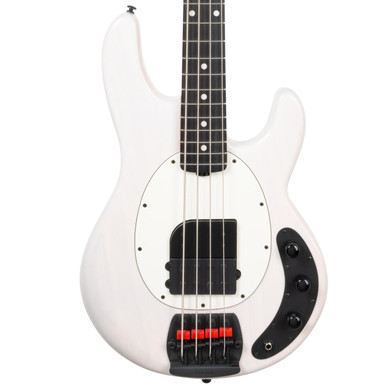 Music Man Tim Commerford StingRay Passive Bass Guitar in Fright Night White