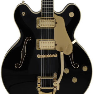 Gretsch Broadkaster LX Center Block Bigsby Guitar In Black, Ebony Board