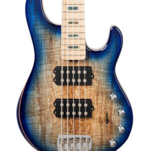 Music Man BFR StingRay Special 5HH Bass Guitar in Paua Blue Burst, Figured Maple Neck